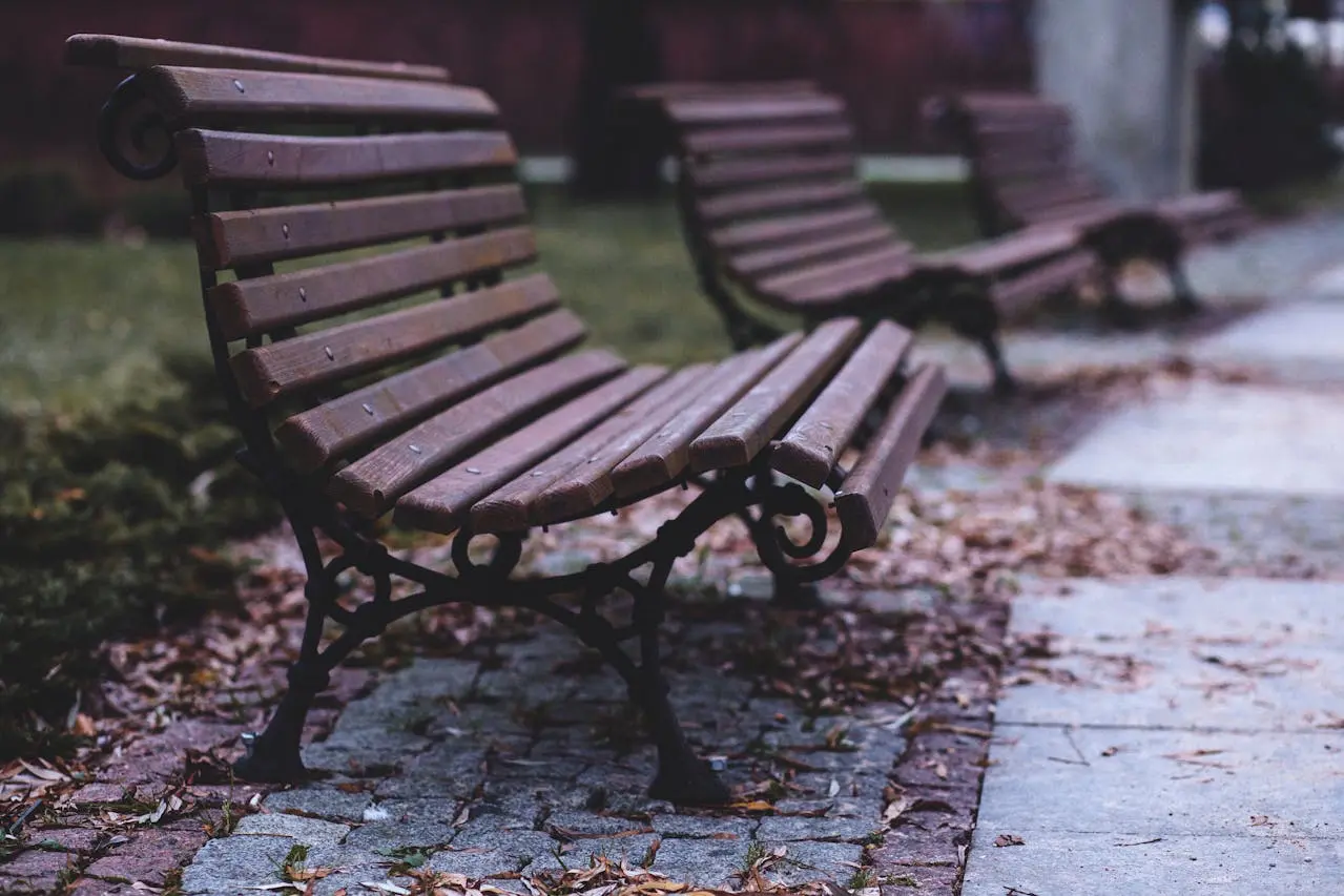 benches in a park